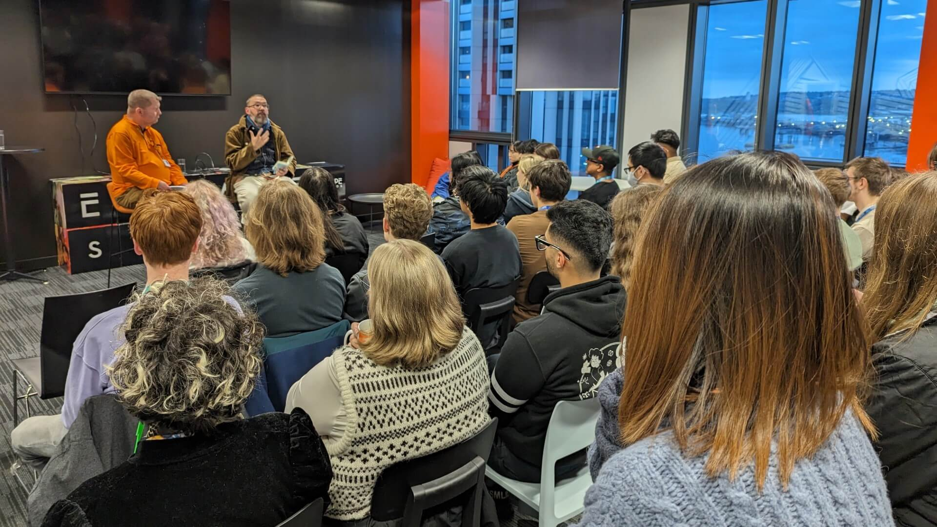 an evening with ilm event guest speaking to audience
